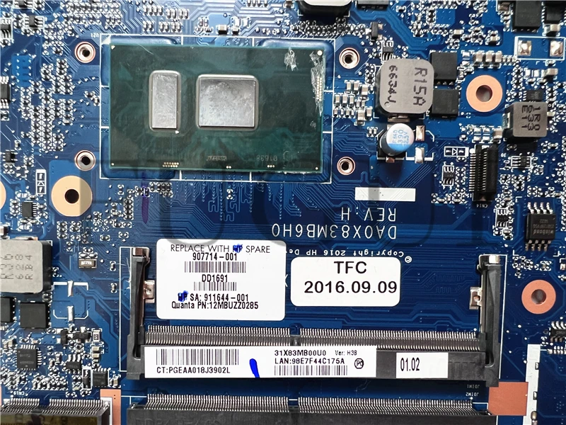 USADO Laptop Motherboard 907714-001 DA0X83MB6H0 PARA 450 G4 i5-7200U Totalmente Testado Trabalho 100%