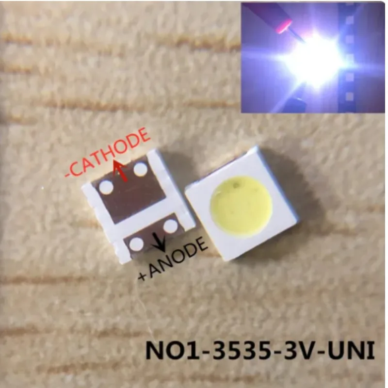 50PCS/100Pcs For LG led tv backlight 2835 3030 3535 3V 6V 1W 3W kit electronique led for lcd tv repair Cool cold white