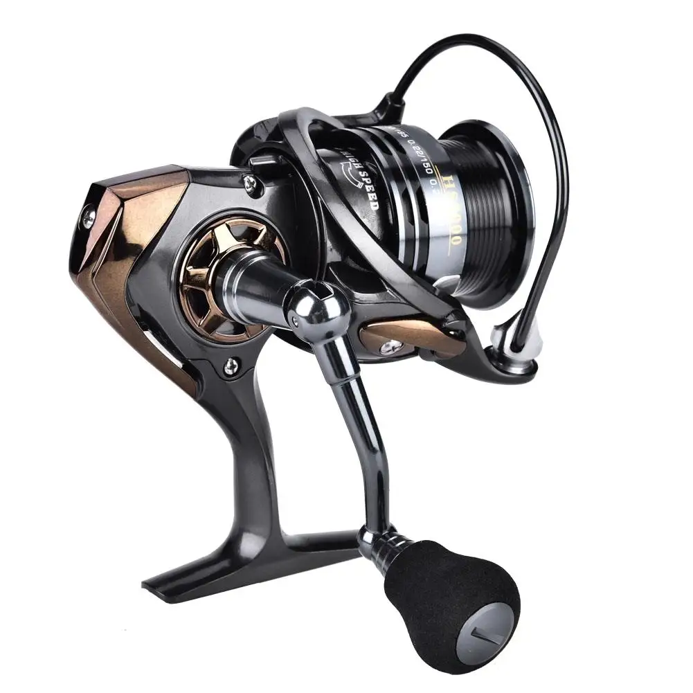 DEUKIO Baitcasting Fishing Reel 5+1BB 7.1:1 High Speed HS2000/HS3000 Black Casting Fish Tackle