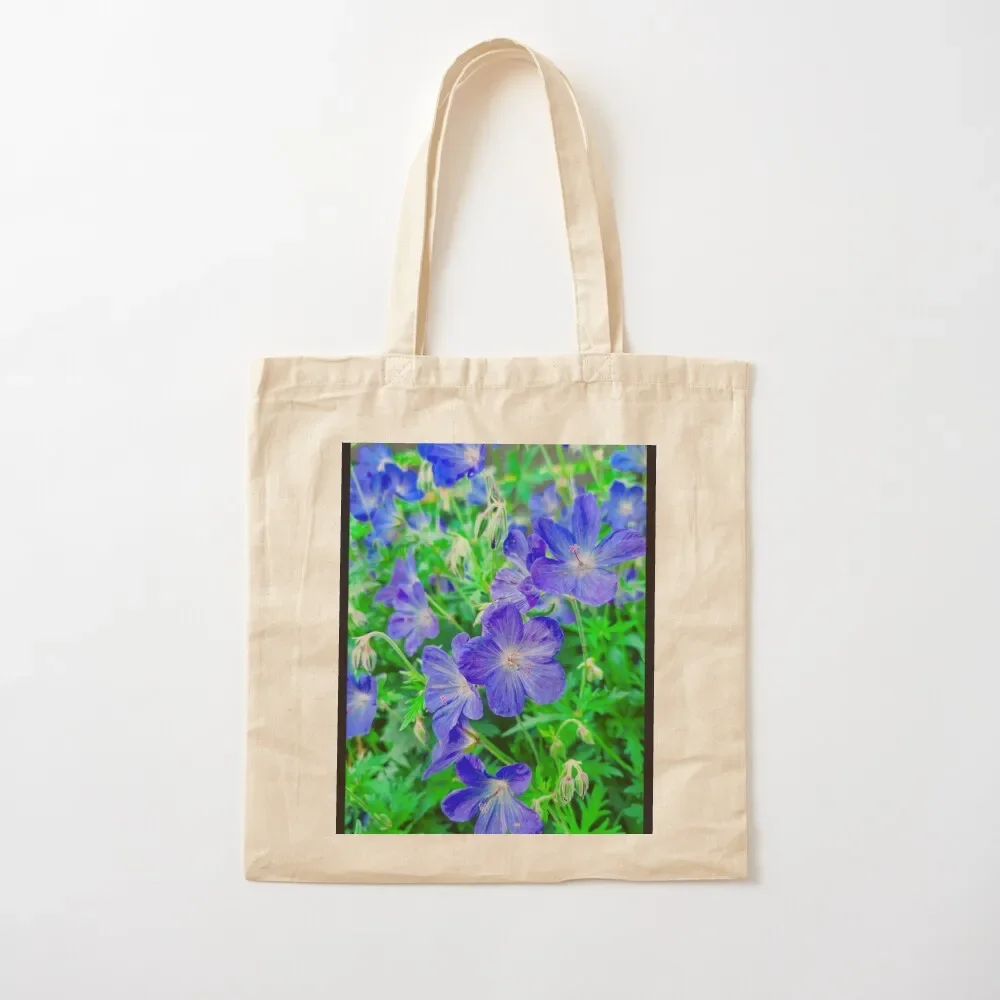 Blue flowers Tote Bag tote bag men's bag for beach Shopper hand