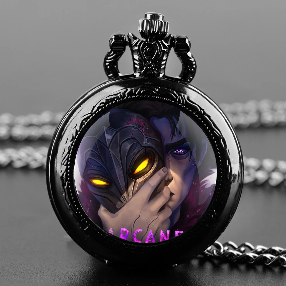 

Arcane Unique Creative Quartz Pocket Watche Necklace Accessory Chain Clock Kids Souvenir Best Gifts For Children Men