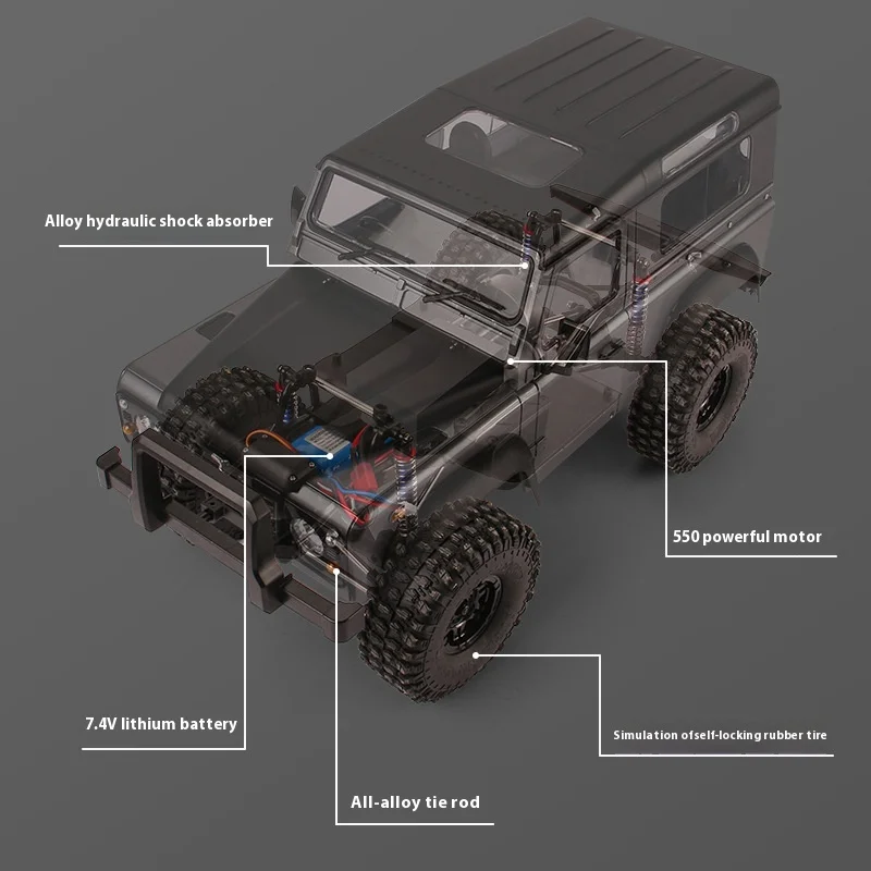 Mn Off-Road Vehicle 1:10 Mn-999 Full Scale Model Remote Control Car Land Rover Defender D90 Toy Boys' Christmas Birthday Gifts