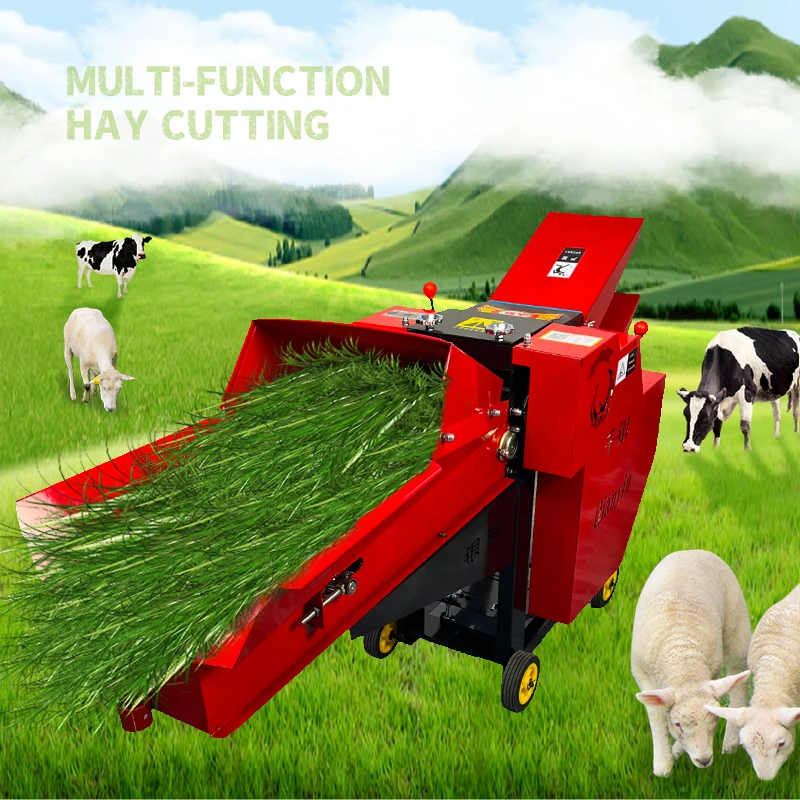 

Automatic feed pasture livestock hay straw forage chopper husk cutter animal feed farm 5.5 t/h