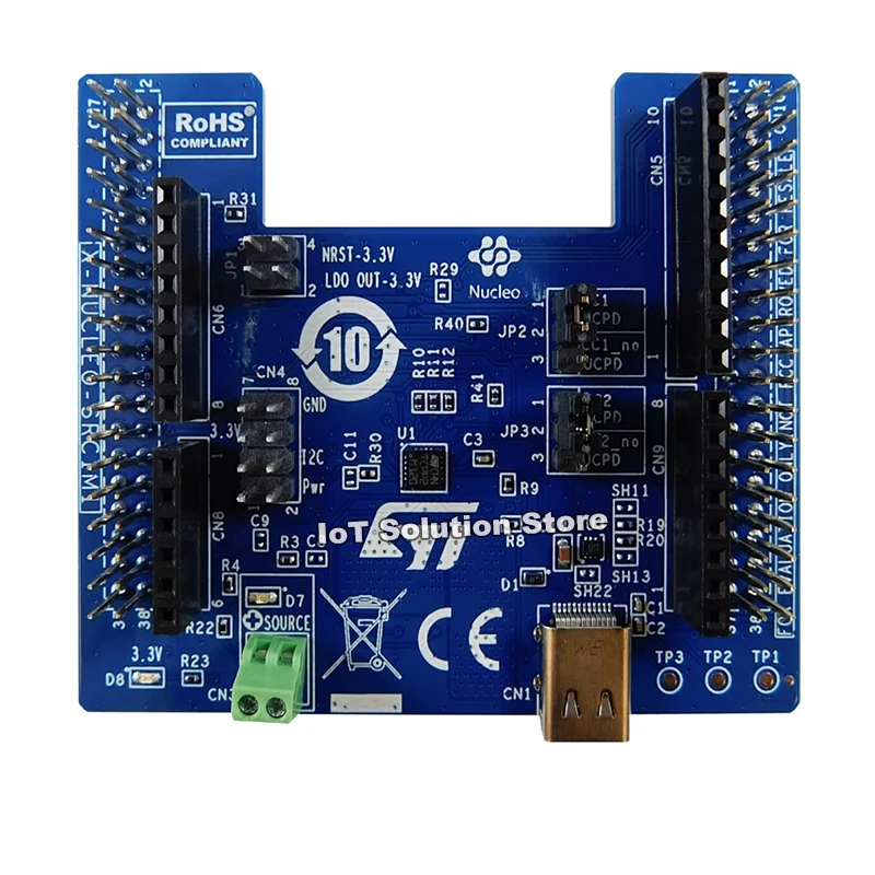 

X-NUCLEO-SRC1M1 USB Type-C Power Delivery source expansion board based on TCPP02-M18 for STM32 Nucleo