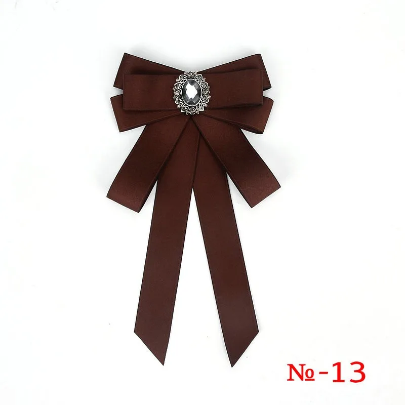 Modische Schwarze Schleifen-Krawattenklammer Rotes Diamant-Fliegeband Weiße Strass-Hemdfliege Geschenk für Damen Accessoires – Detail 14