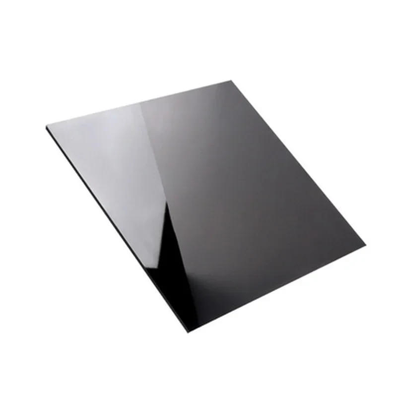 Acrylic Board Glossy Pure Black Plexiglass Plastic Sheet Organic Glass Polymethyl Methacrylate 200mm*200mm