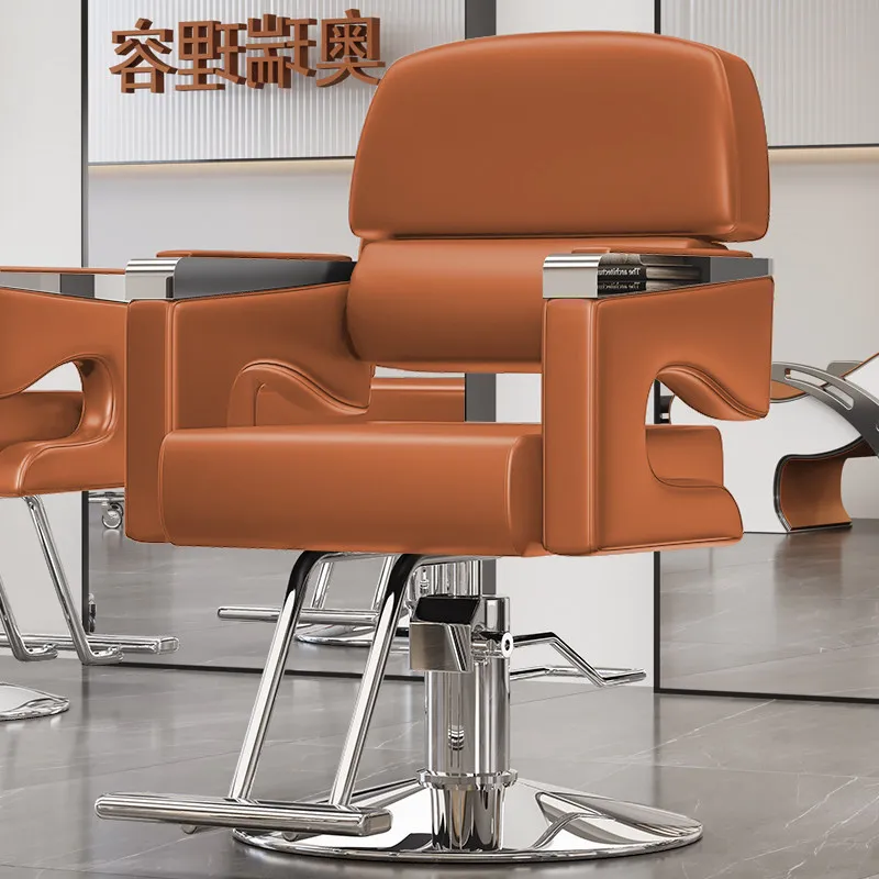 High-end Barber Chairs Minimalist Trendy Hair Barber Chairs Coloring Perming Commercial Furniture Sedia Da Barbiere ZY40LFY