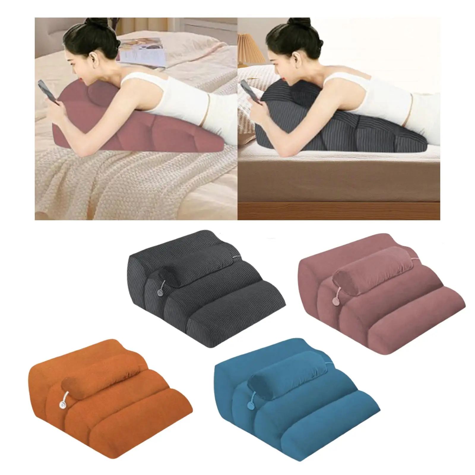 

Face Down Pillow Ergonomic Wedge Pillow for Relaxing Reading Watching Movies
