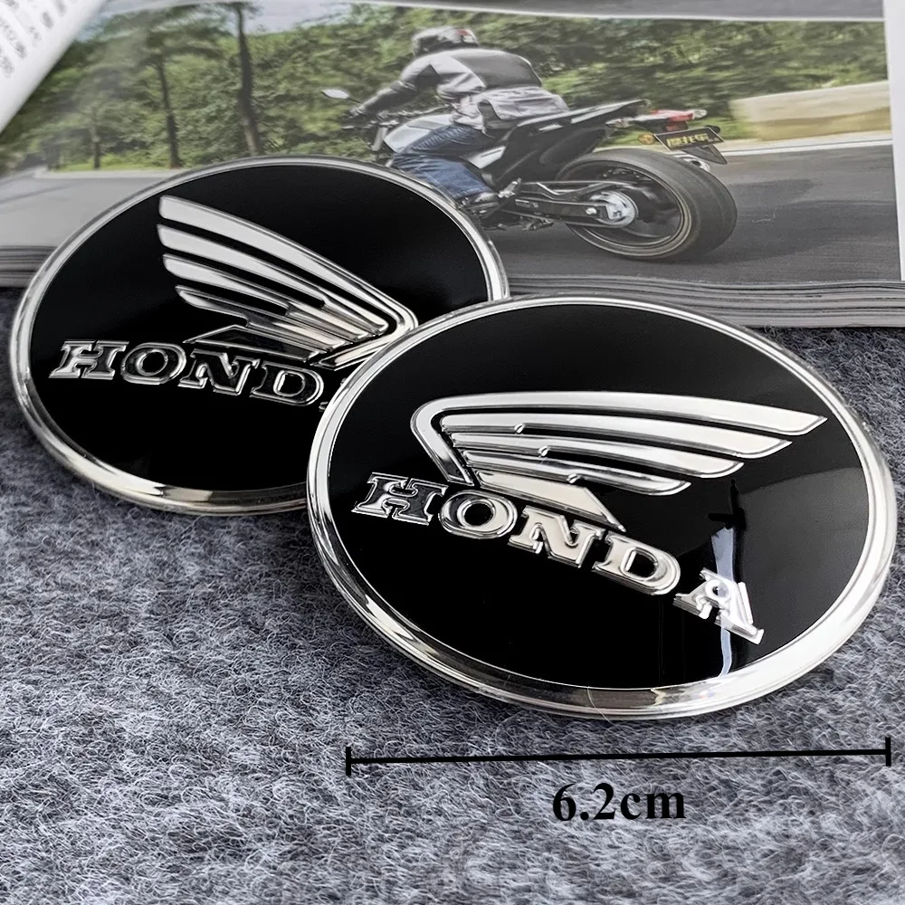 Honda autocollant moto Logo circulaire 6.2CM 3D stéréoscopique réservoir de carburant autocollant adapté pour CBR600RR/CBR1000RR/CB190SS Pcx125