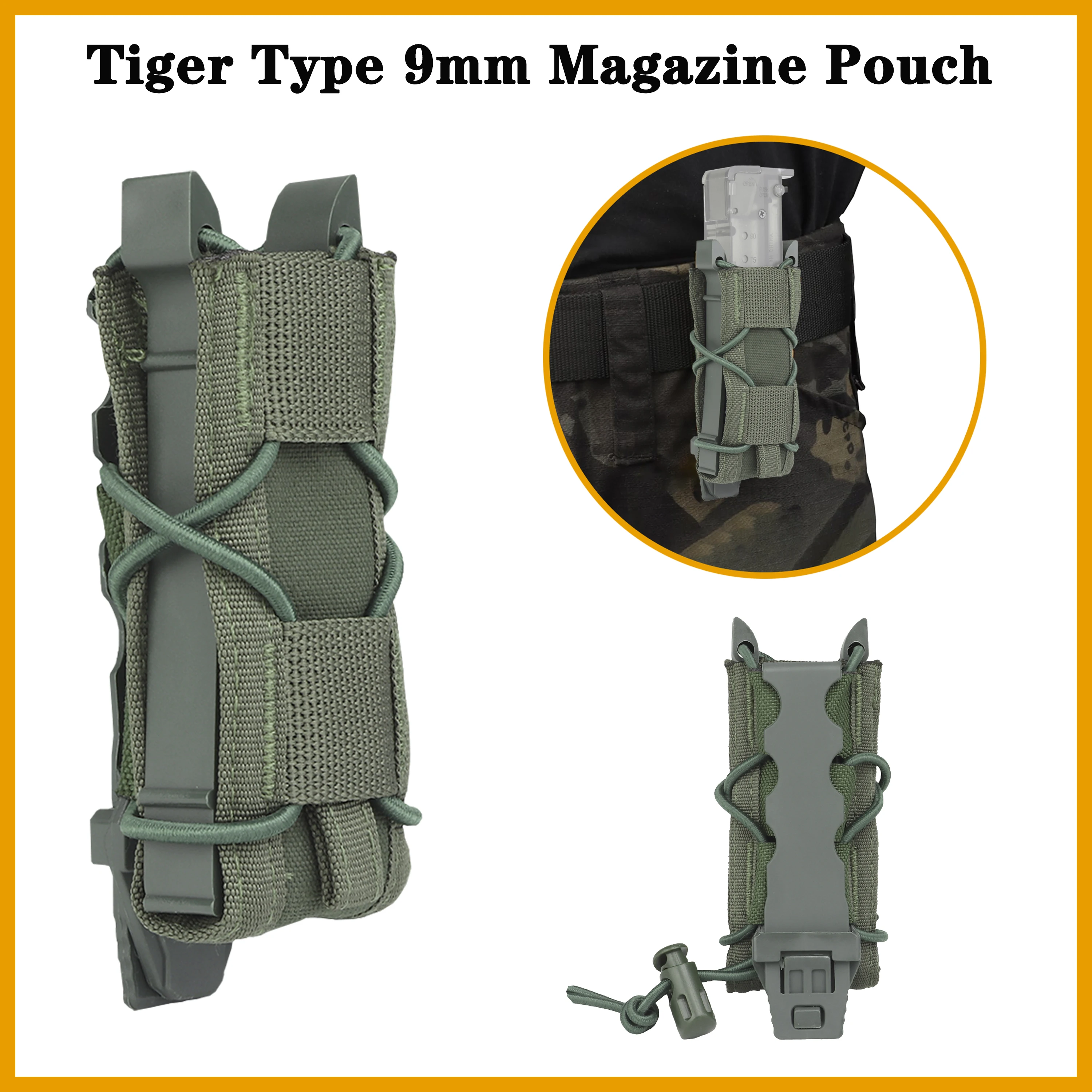 9mm Magazine Pouch For Outdoor Hunting Shooting Belt&Vest Accessory Equipment/MOLLE Drawstring Magazine Dump Universal Store Bag