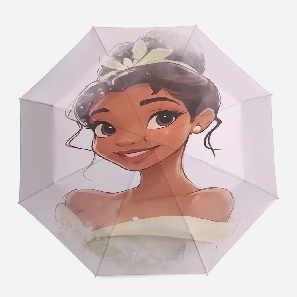 

Зонт с акварельным принтом «Принцесса Дисней и лягушка Тиана» в зеленом платье, автоматический складной зонт, ветрозащитный, водонепроницаемый, дорожный зонт