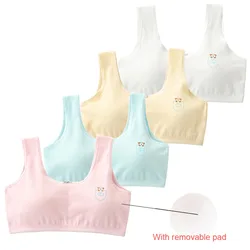 4 Pcs/Lot Children's Breast Care Girls Bras Age 8-16 Years Cotton Teens Girls Sponge Cup Teenage Girl Underwear Kids Vest