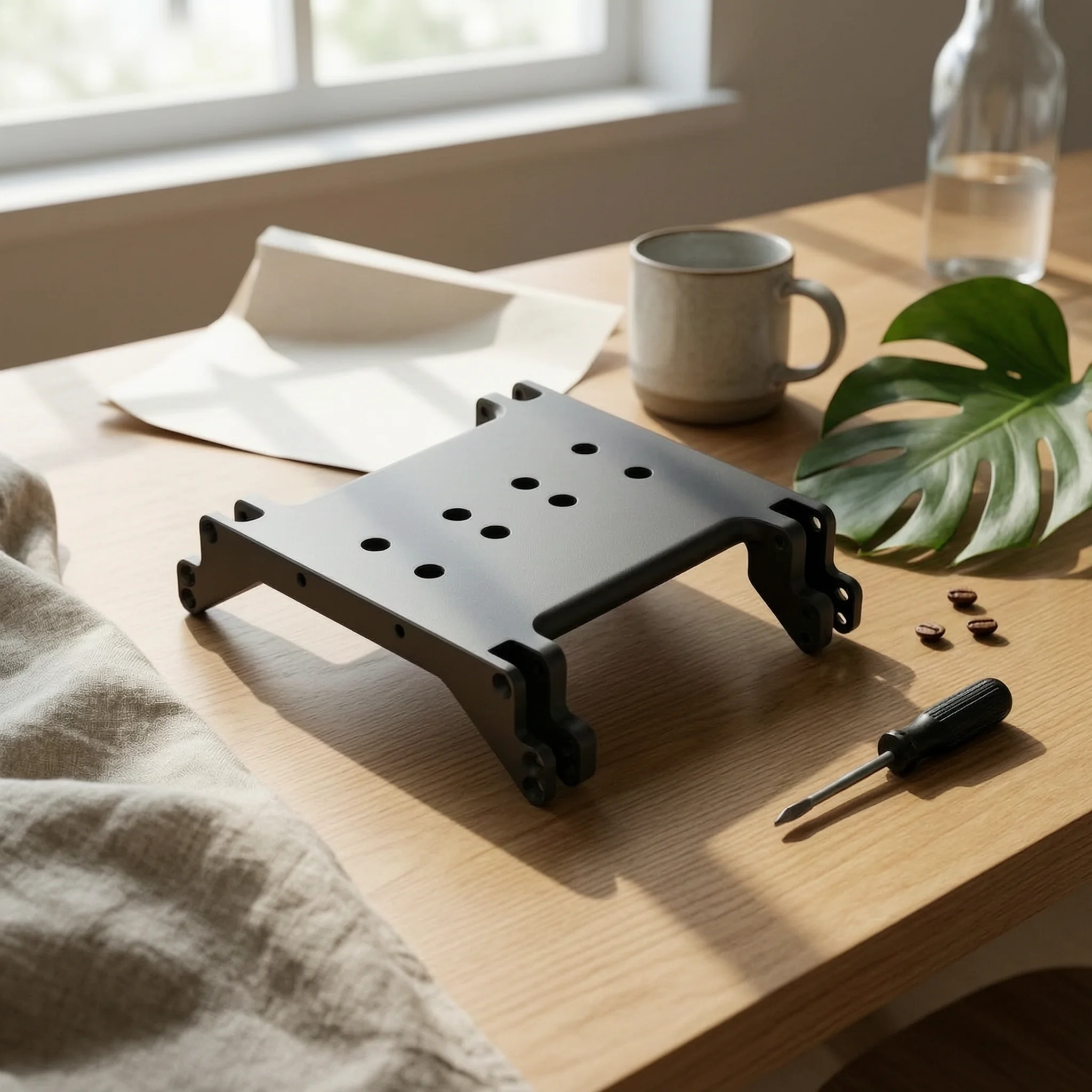 Gearbox Base Plate CNC Machined Gearbox Mount with Brackets RC Crawler Chassis Plate Aluminum Alloy Hardware Direct Replacement