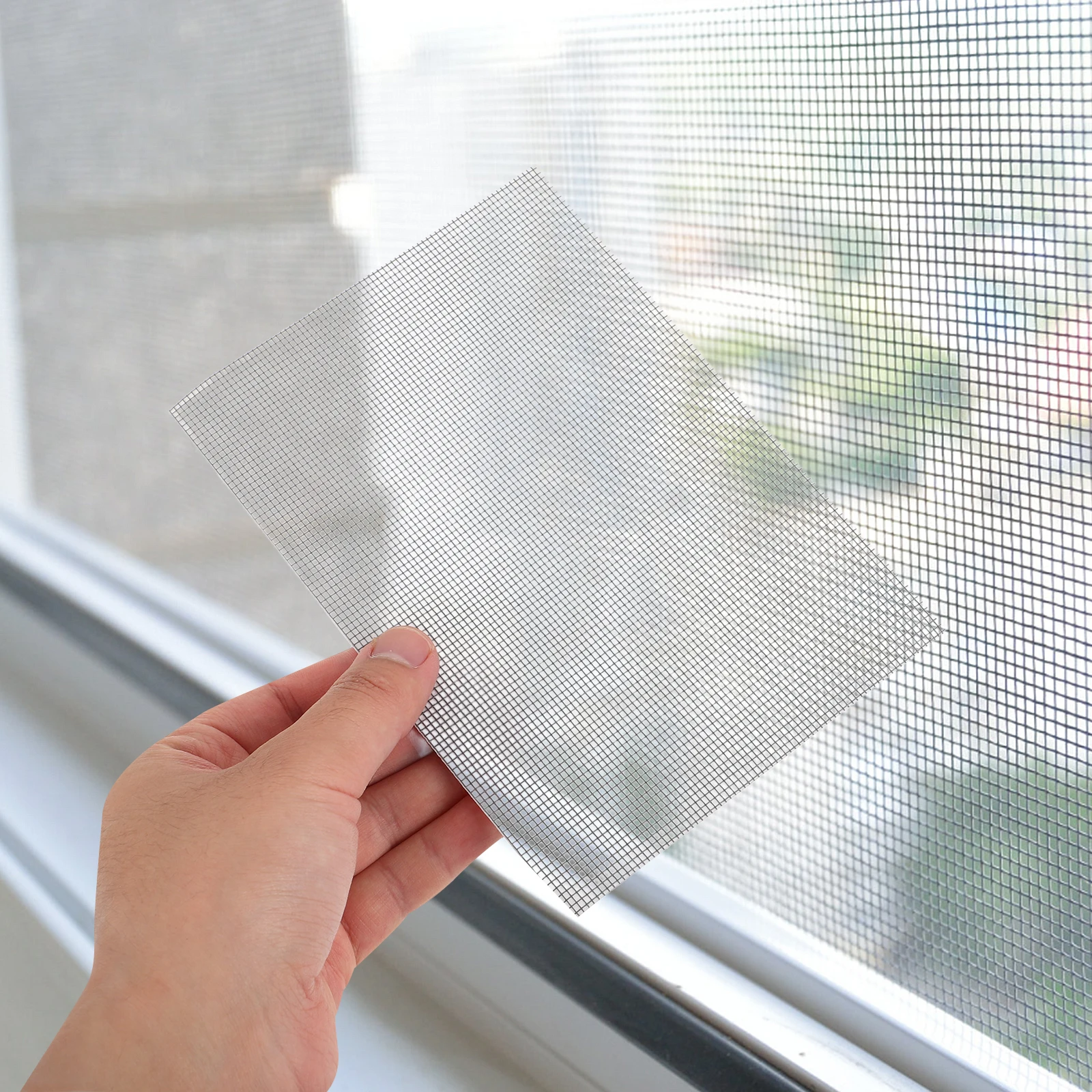 

Diy Window Screen Repair Patch Self-Adhesive Mesh Patch For Holes Tears Gray Screen Repair Kit Durable Fix