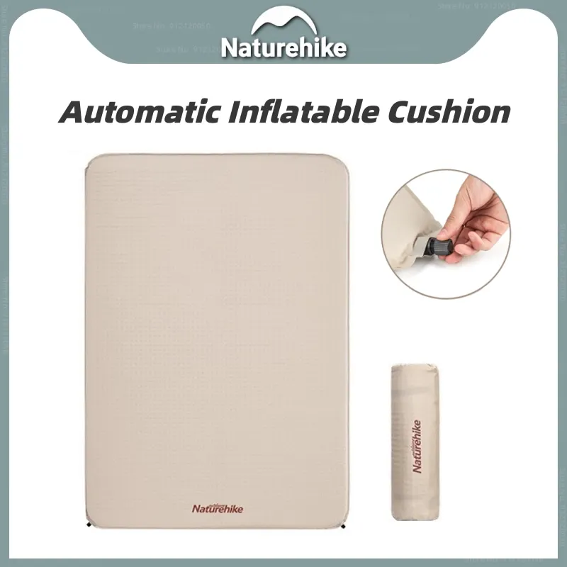 

Naturehike Single/Double Automatic Inflatable Cushion Outdoor Camping Moisture-proof Sleeping Pad Tour Widening Sponge Mattress