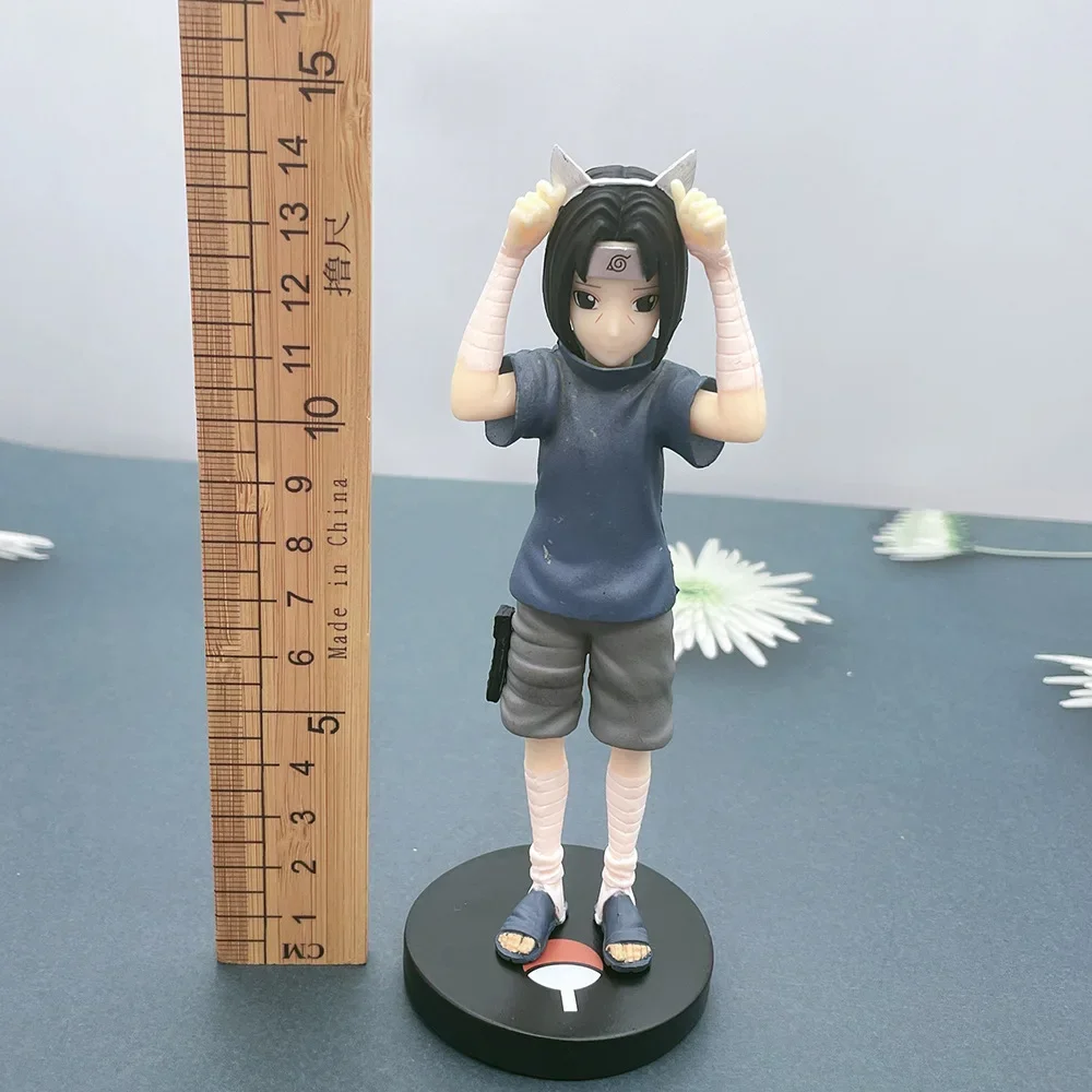 15cm Naruto Anime Figure Akatsuki Member Childhood Uchiha Itachi Action Figures PVC Model Doll Collection Kids Toy Gifts