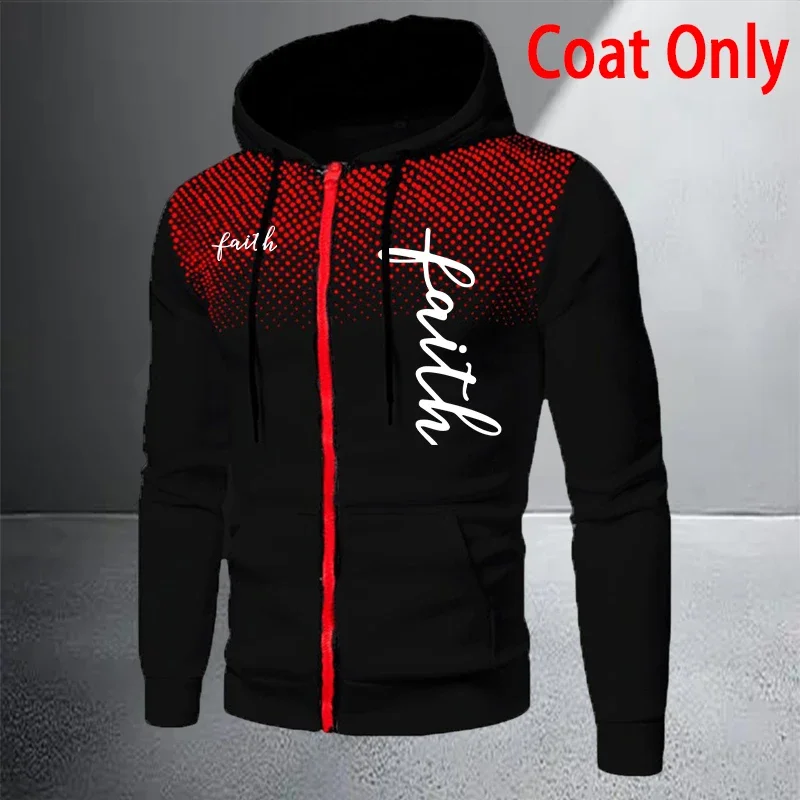 2026 Men's Tracksuit Casual Zip Jacket Hooded Sweatshirts Coat Outdoors Sports Jogging Clothing Autumn Winter Single Tops Pants view 6