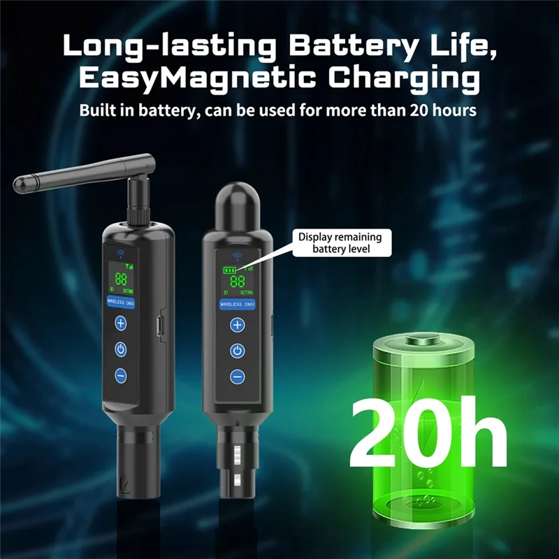 ABGI-Wireless 2.4G Kontroler DMX Bezprzewodowy Odbiornik Nadajnik do LED do Sterowania Oświetleniem Scenicznym, Disco, Imprezy, Baru