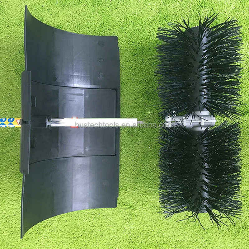 STLF 4-Stroke Engine Telescopic Artificial Turf Cleaning Brush with Metal & Plastic Construction Snow Removal Weeper