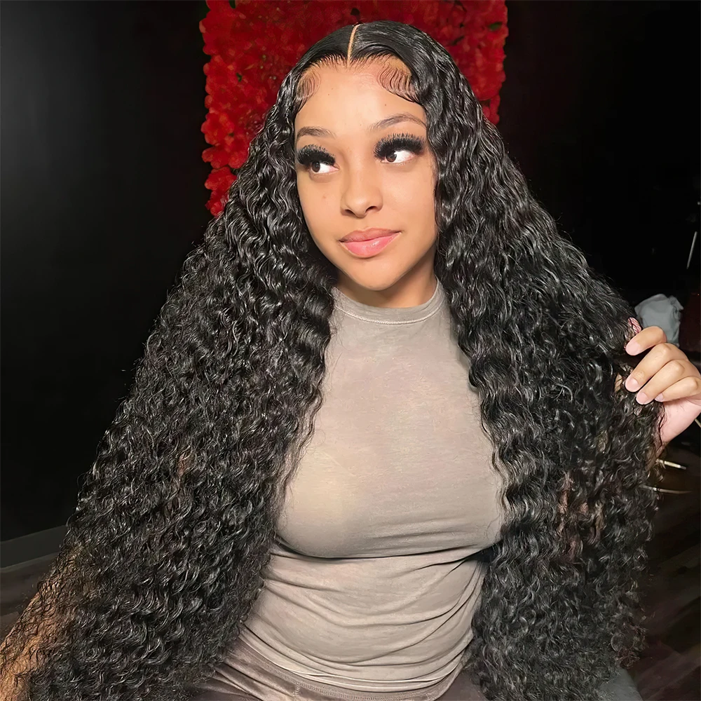 Deep Wave Frontal Wig 13x6 13x4 HD Lace Frontal Wig 5x5 Lace Closure Wig Curly 30 Inch Lace Front Wigs  Wig Human Hair