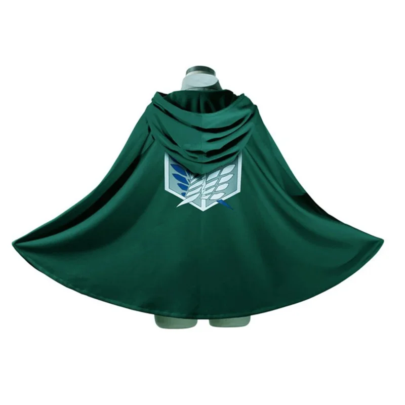 Anime Attack on Titan Cloak Cosplay Costumes Shingeki no Kyojin Green Cape Hoodie Cloaks Halloween Costume Kids Adult Clothes