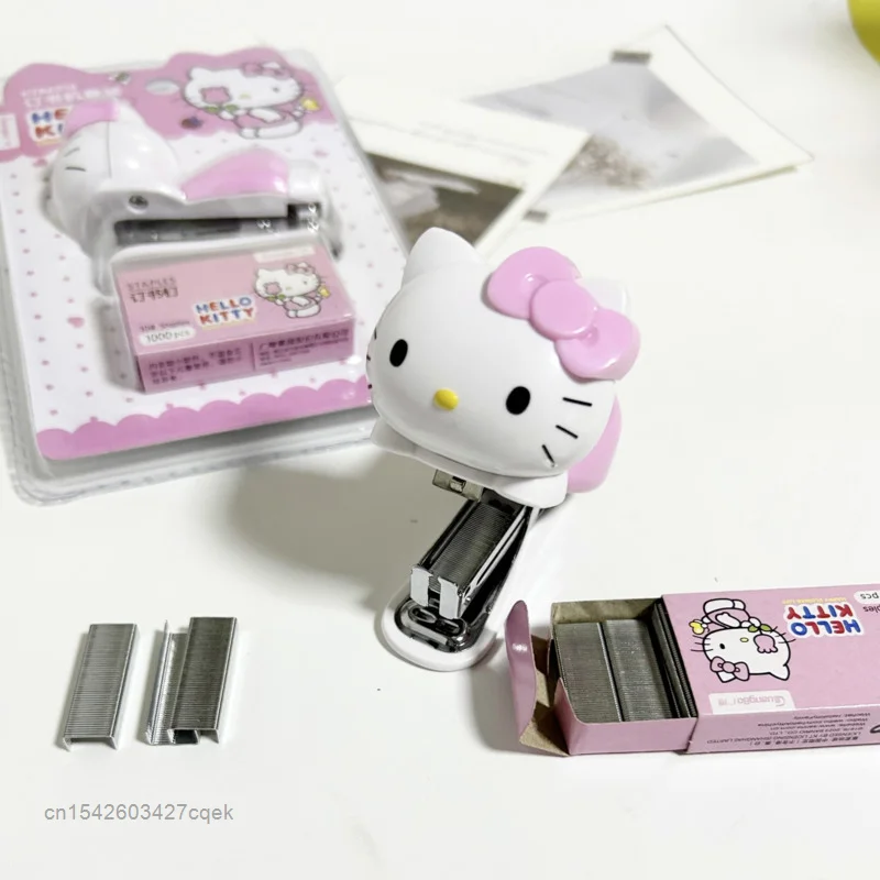 Sanurgente Hello Kitty Mini tronic Lers, rose, créatif, portable, petit classeur papier, Y2K, bureau, fournitures scolaires, Kawaii