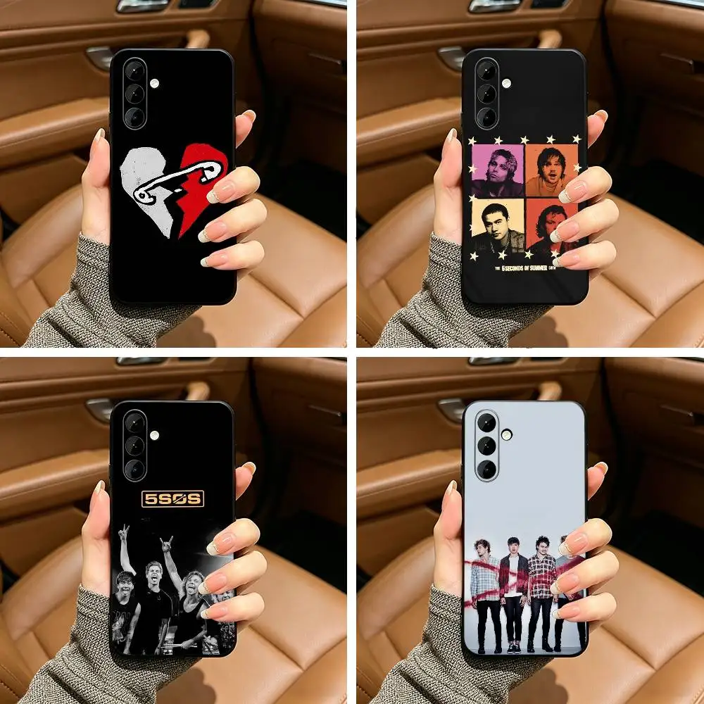 5 S-Seconds of S-Summer Band Phone Case For Samsung Galaxy A73,A71 A72,A70,A53,A52,A51,Soft Silicone Black Cover