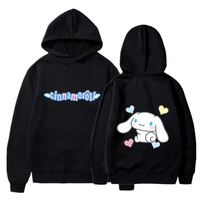 Sanrio's Cute Cinnamon Roll Print Winter Children's Clothes Fashionable and Warm Hooded Sweatshirts for Girls Boys