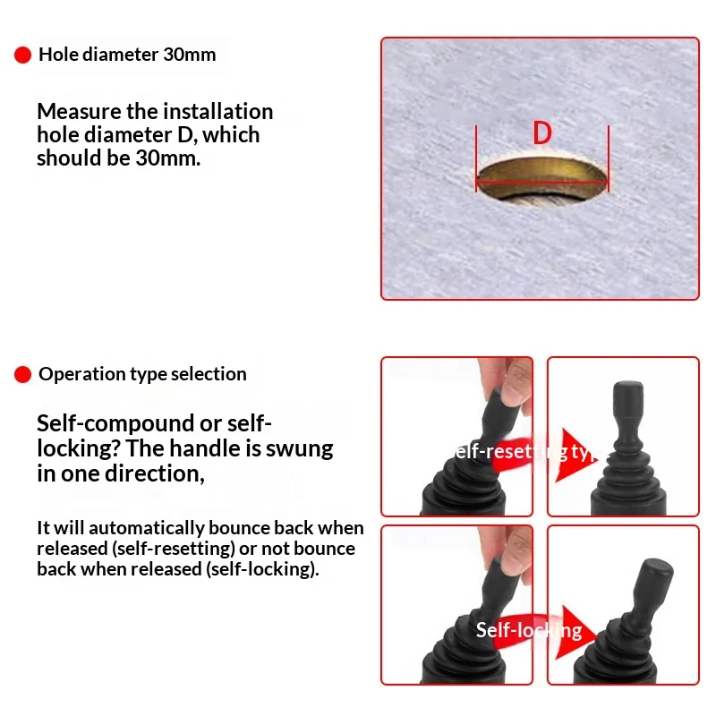 Cross switch master control two-way four-way self-restoring conversion to 4022 handle rocker universal short style with button