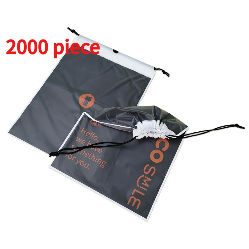 

20 00piece.Custom.Custom Logo Grs Recycled Frosted Dust Plastic Bundle Pocket Draw String Bag With Waterproof Drawstring Bags