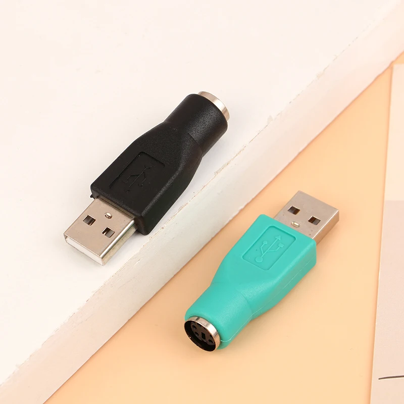 PS2 To USB Male Adapter For Computers PC Laptop Mouse Keyboard USB Male To Connector Adapter Head