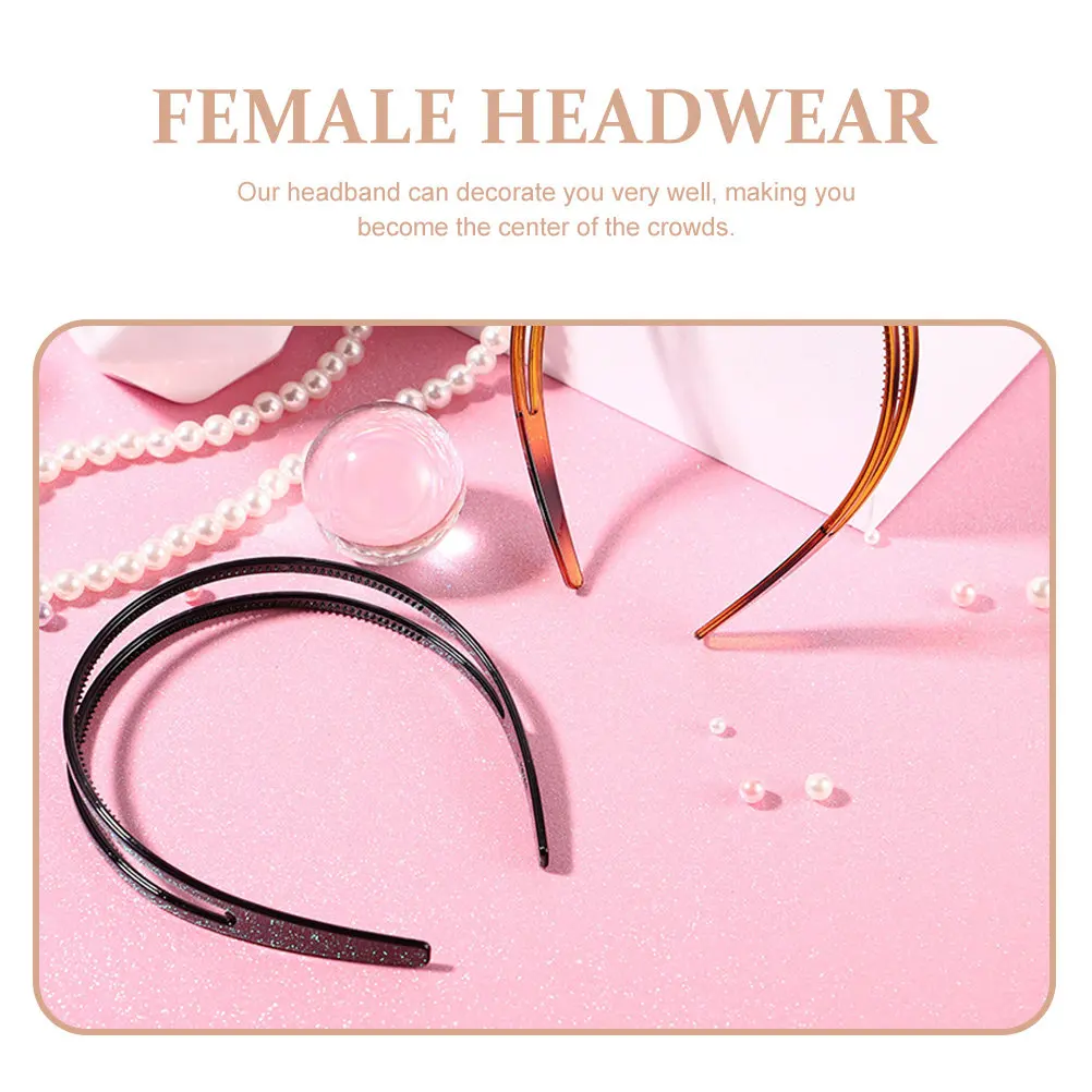 Premium Two-Tier Headband Women Hair Decor Simple Chic Design Anti-Slip Stylish Headwear for Daily Use Face Washing