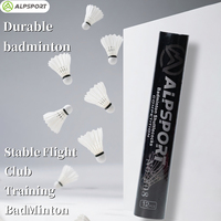ALPSPORT Badminton Alpine Twin Series White Duck Feather Original Durable Badminton for Clubs and Novice Training