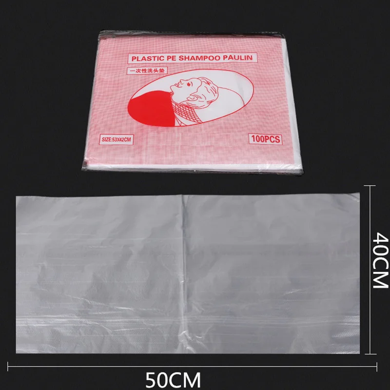 

New 100Pcs/pack Waterproof Disposable Hair Salon Capes Washing Pads Shampoo Cape Hair Cleaning Shawl