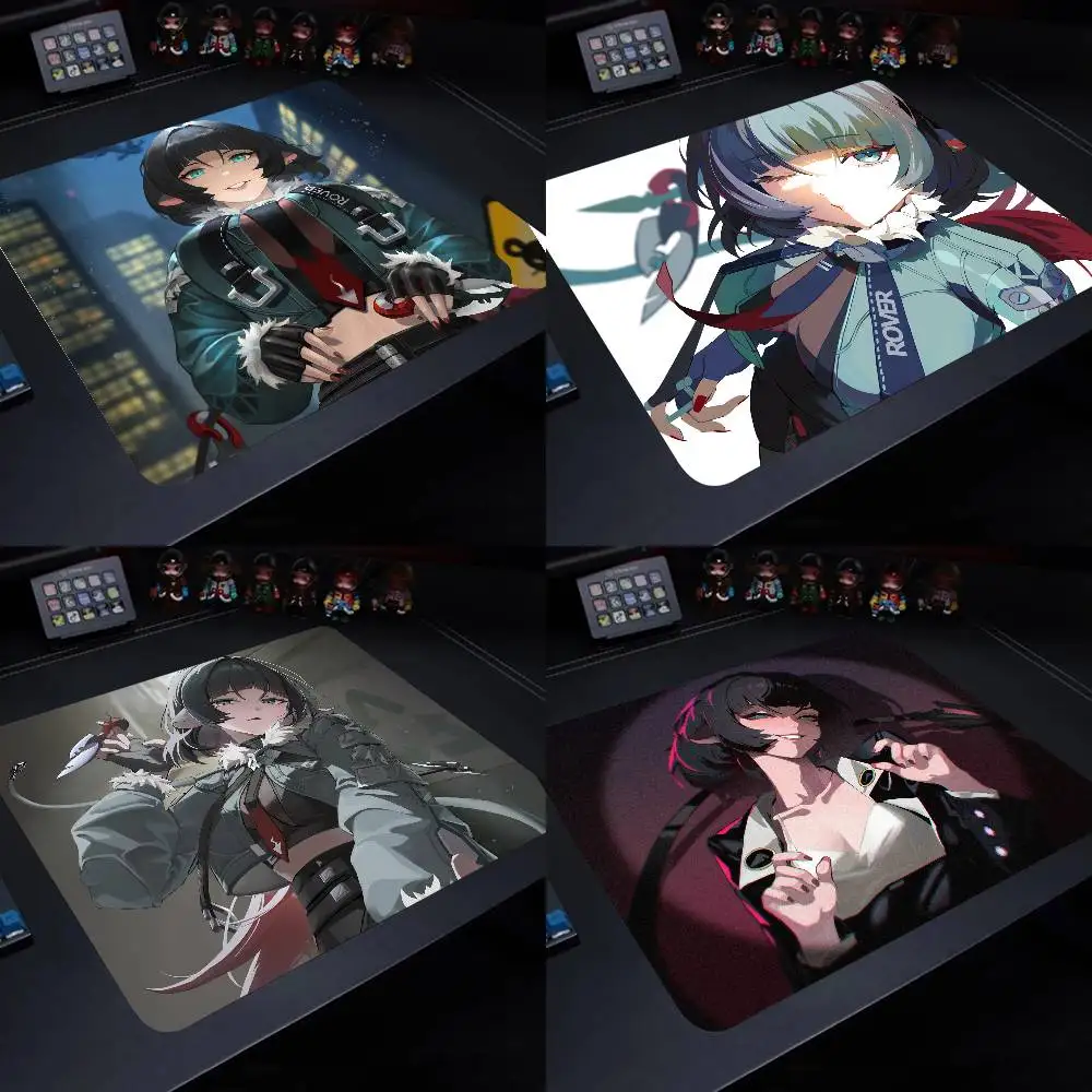 Jane Doe Zenless Zone Zero Mouse Pad 22X18 Square Computer Accessories Office Game Table Mats Rubber Anti-slip Mousepads