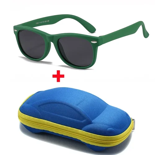 Gafas de sol polarizadas para niños, montura flexible de goma TPEE para niños y niñas, regalo de 3 a 12 años, protección 100% UV