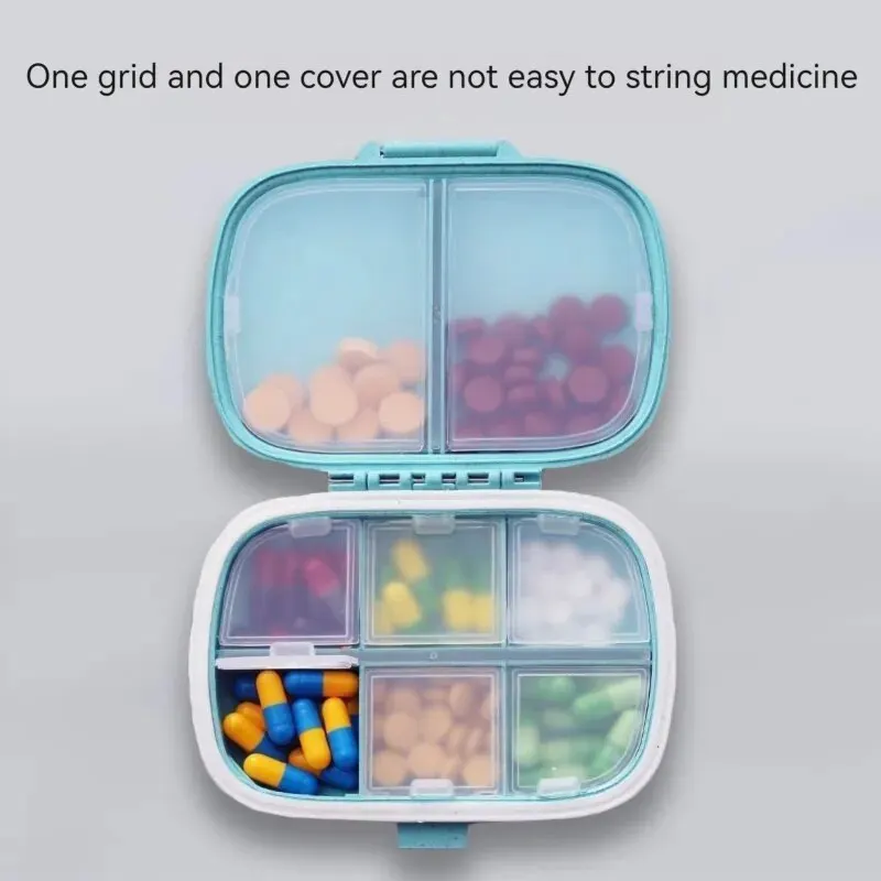 Mini Travel Medication Organizer Easy To Clean And Refill Pills Protects Pills From Moisture Multi-Purpose Storage Box