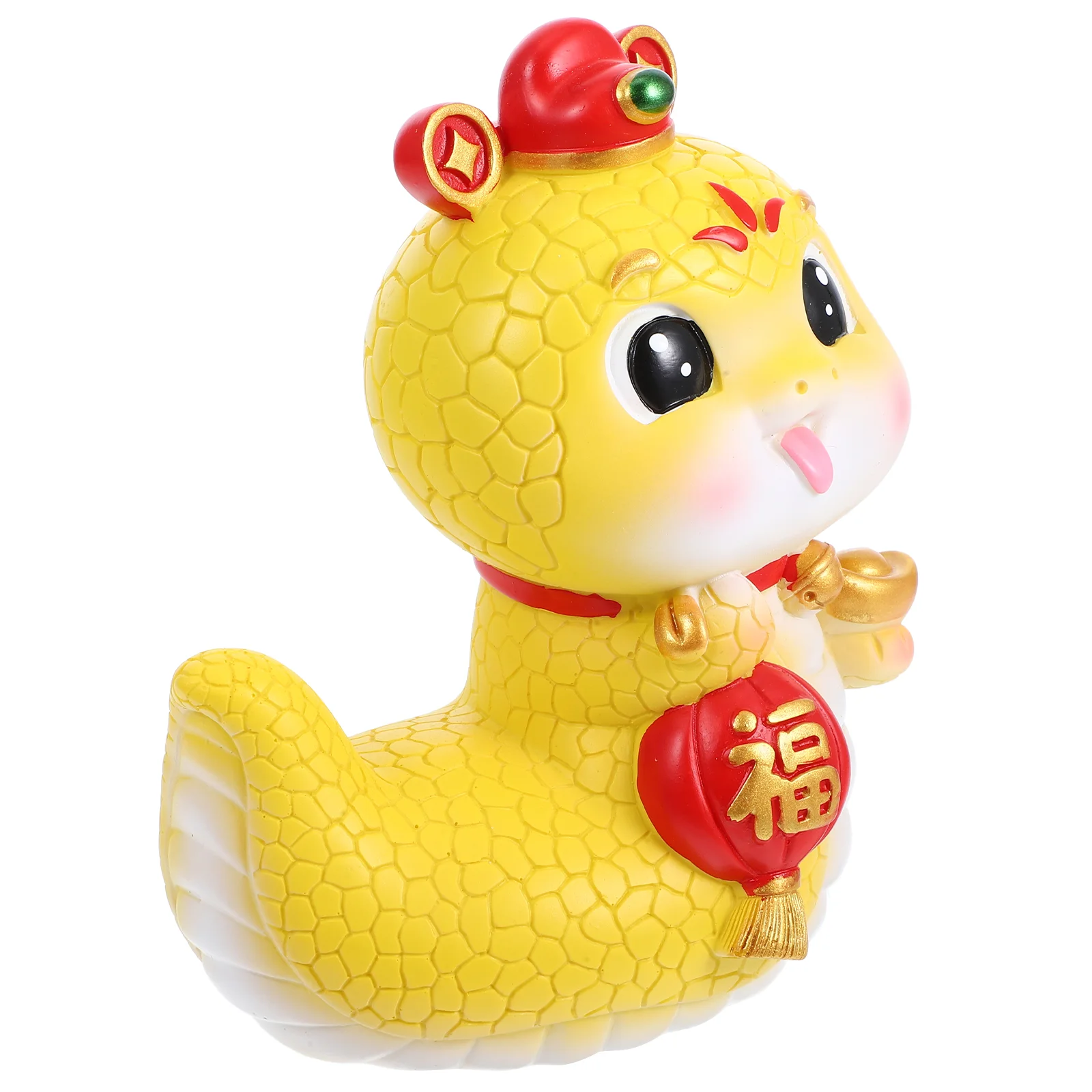 Snake Piggy Bank Resin Money Crafts Coin Saving Jars 2025 New Year Decoration Yellow Cartoon Banks