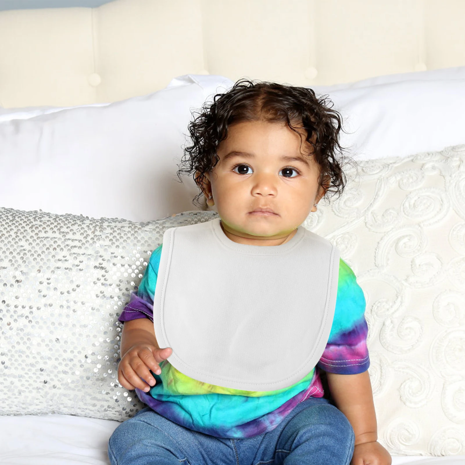 

8pcs Baby Bibs Drooling Teething Infant Toddler Double Layer Cotton Muslin Coverall Feeding Reusable Washable Easy Clean