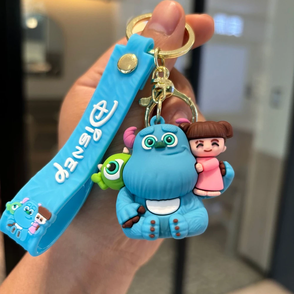 Cute Cartoon Disney Monsters University Mike James Keychain Car Bag Pendant Keyring Gift for Kids Friends Accessories Wholesale