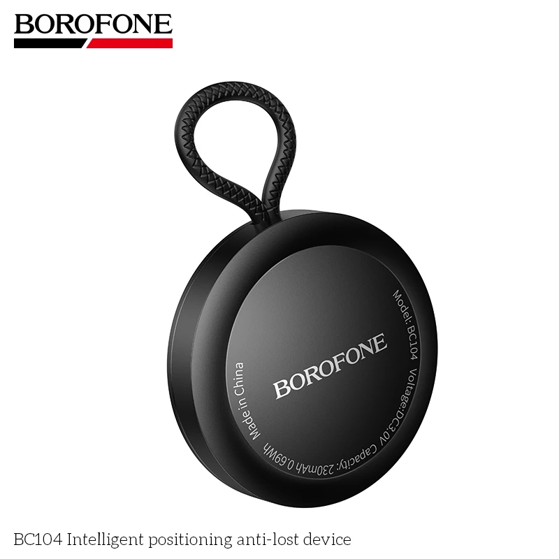 BOROFONE BC104 AirTag Bluetooth Tracker Find My iPhone Compatible for Keys Pets Luggage Elderly Kids Mini GPS Locator Anti-Lost