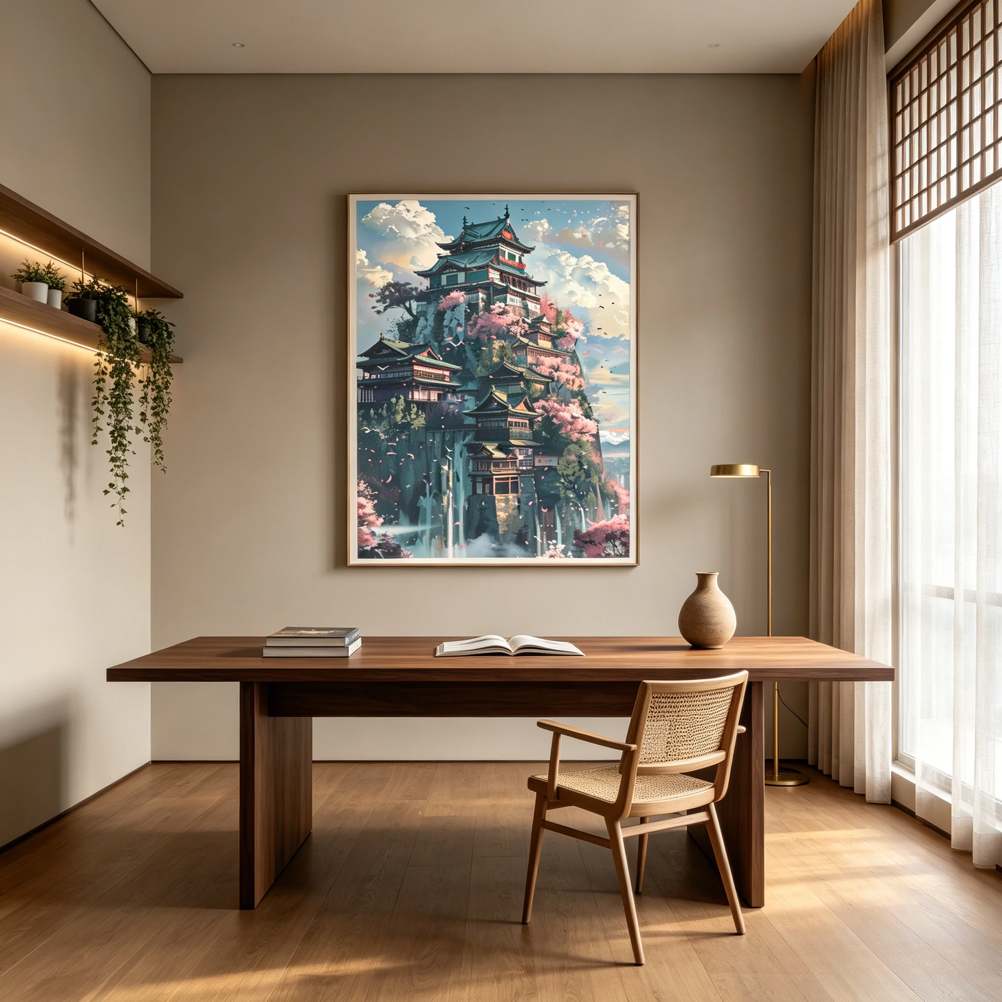 Anime Style Castle Scenery 500/1000/1200/2000 PCS Jigsaw Puzzles Family Activity Games for Bedroom Home Decor Gift Frameless
