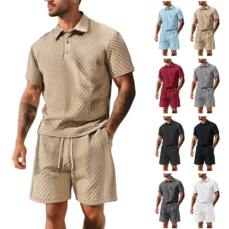 

Summer Man Set Shirt Cotton Two Piece Set Men's Matching Sets T Shirt Solid Relaxed Fit Tee Short Sleeve Casual Summer Outfit
