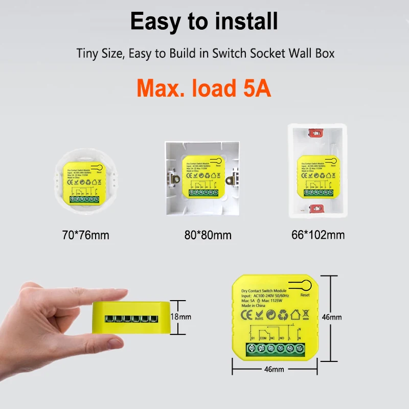 Intelligentes ZigBee Trockenkontakt-Schalterrelais 5A Modul App-Fernbedienung Zeitsteuerung AC100-240V Unterstützt Google Home Alexa – Detail 12