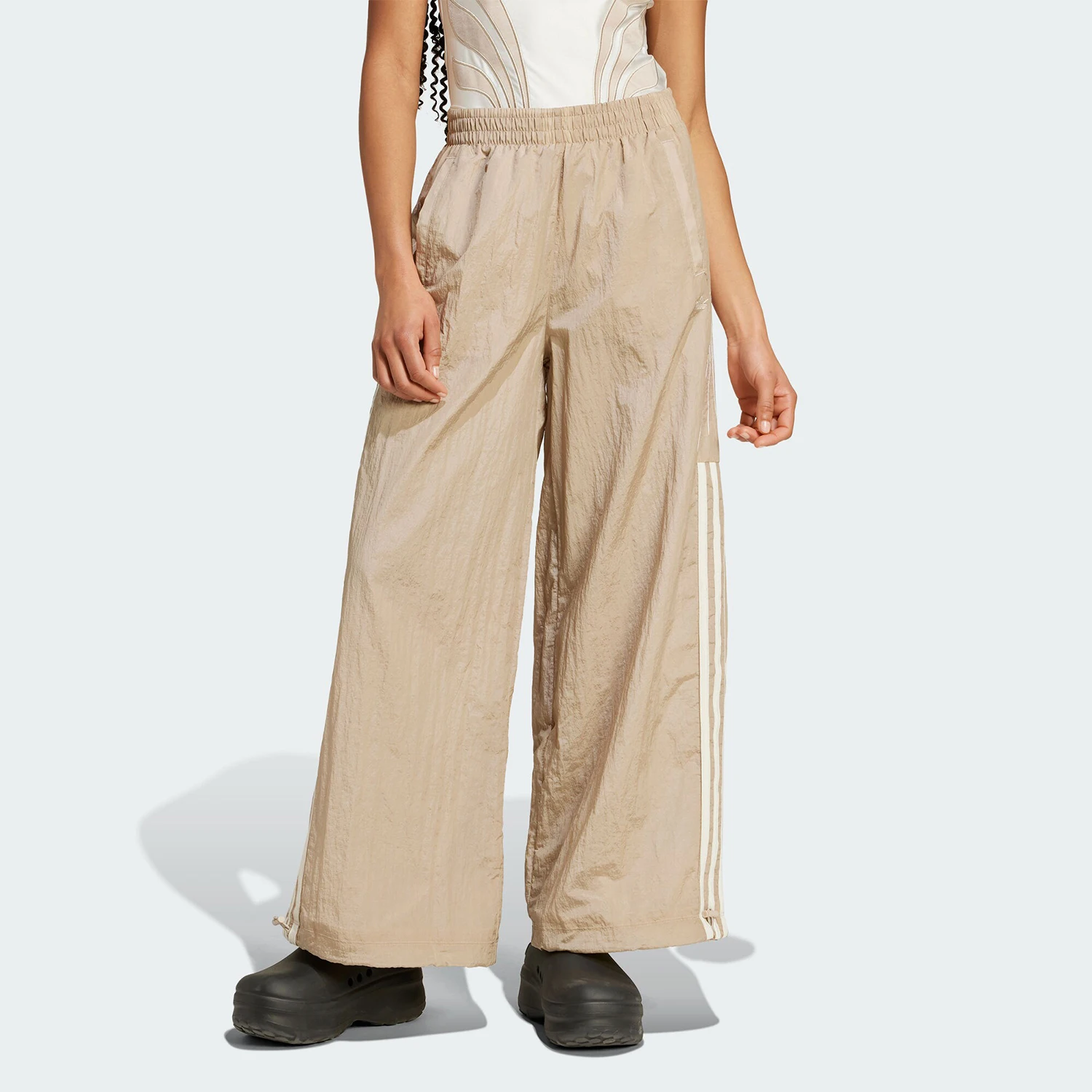 

Официальные женские свободные повседневные брюки Adidas с широкими штанинами IY9240