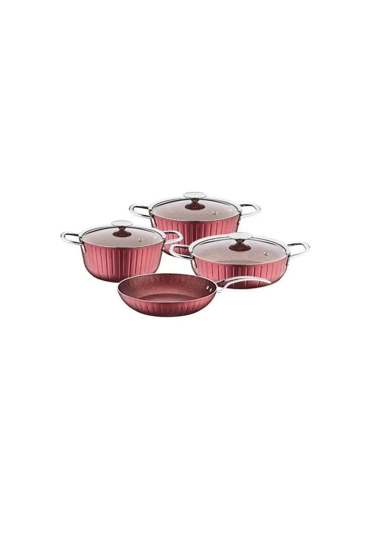 DOLBOVI pä7 piece granite Cookware Set 351807burgundy Cookware Set