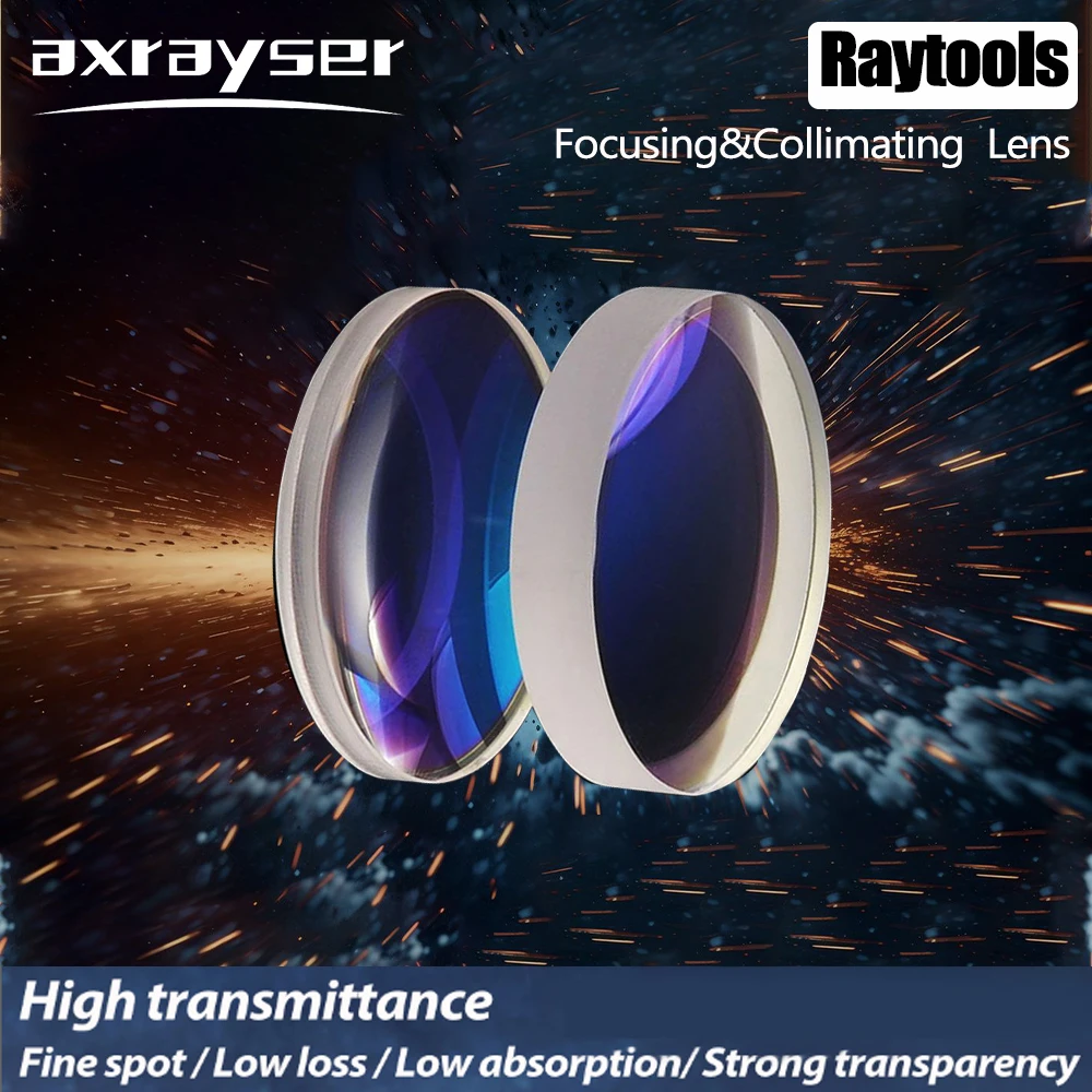 Raytools Fiber Laser Focusing &Collimator Lens D28-D38.1 F100 F150 F155 F200 for Raytools BT240/S BM109 BM110 BM111 Laser Head