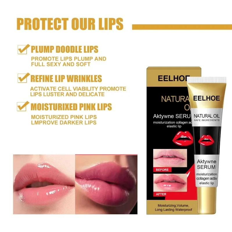 Moisturizing lip oil remove lip lines dead skin repair prevent dry long-lasting hydration Plumping lip care makeup products