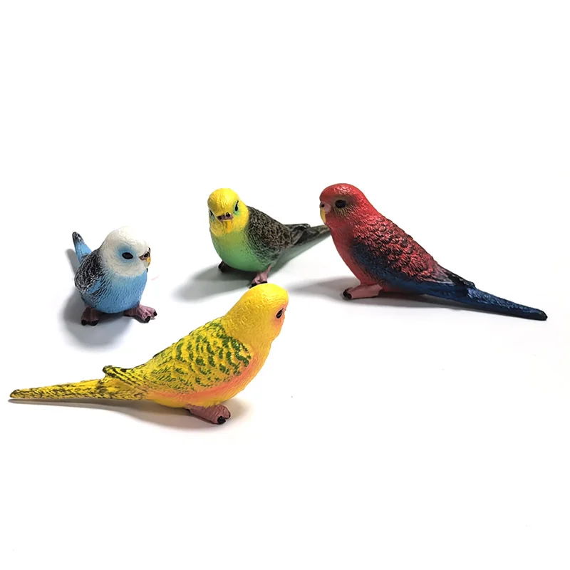 Mini Cute Simulated Parrot Children's Ornament Animal Toys Model PVC Plastic Craft Ornament Zoo Artificial Bird Statue Home image 6