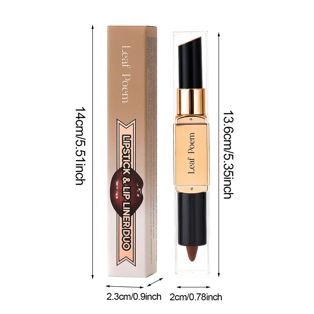 Dual‑Head Matte Lipstick Lip Liner Pen, 2‑in‑1 Lip Definer & Lip Color Stick, Smooth Lip Makeup for Daily Party Use - view 6
